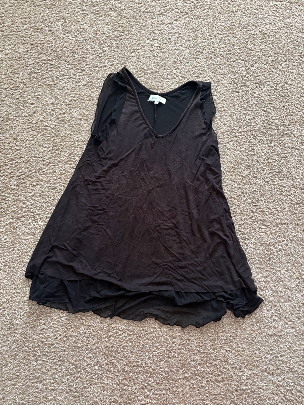 Grace & Lace Black Layered V-Neck Tank